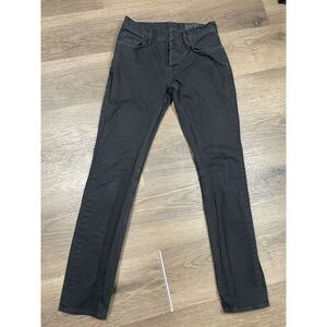 All Saints Pistol Fit Jeans Mens Size 28x31‎ Black Skinny Pants Button Fly